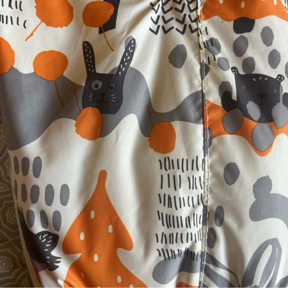 🧡👶 Lassie Brand Orange & Gray Baby Snowsuit, 6mo fits height to 68cm / 26.75” - Picture 6 of 8